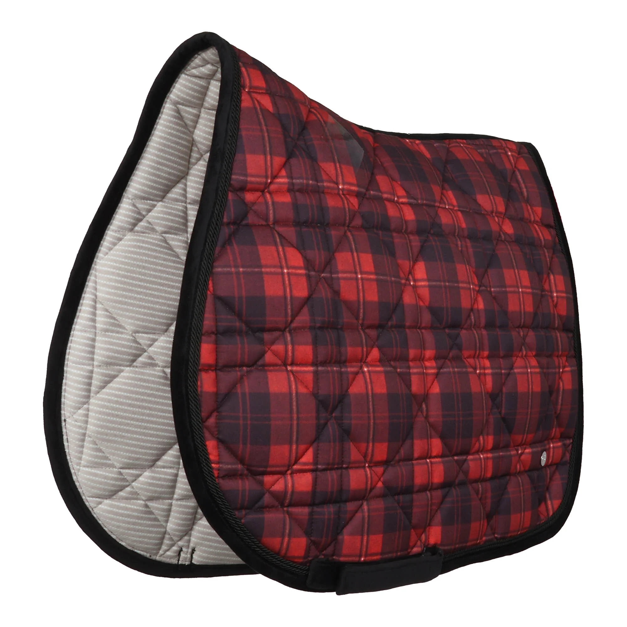 Dapplebay Holiday Plaid Jump Saddle Pad -RED - Image 3