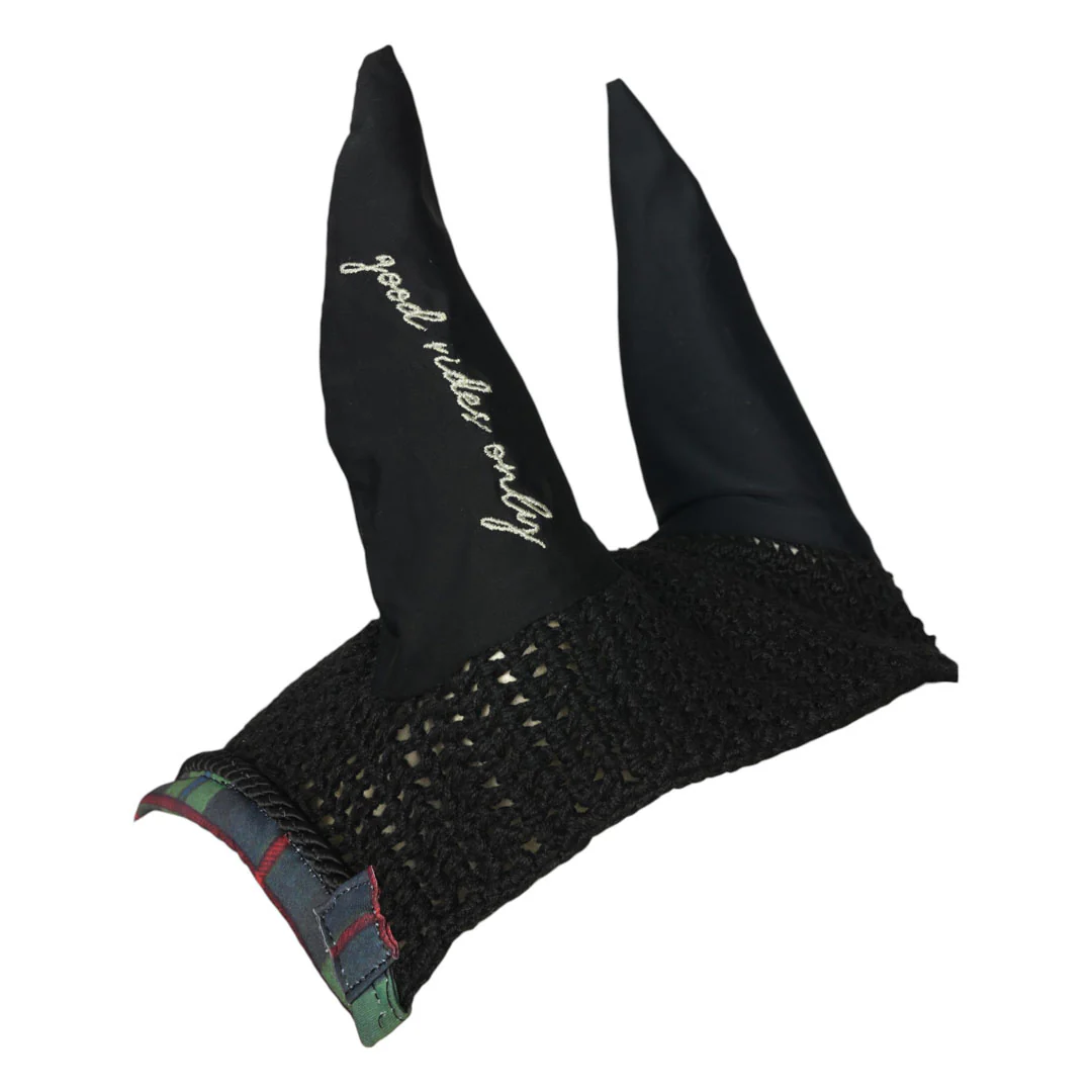Dapplebay Holiday Plaid Pony Fly Veil - GREEN - Image 3
