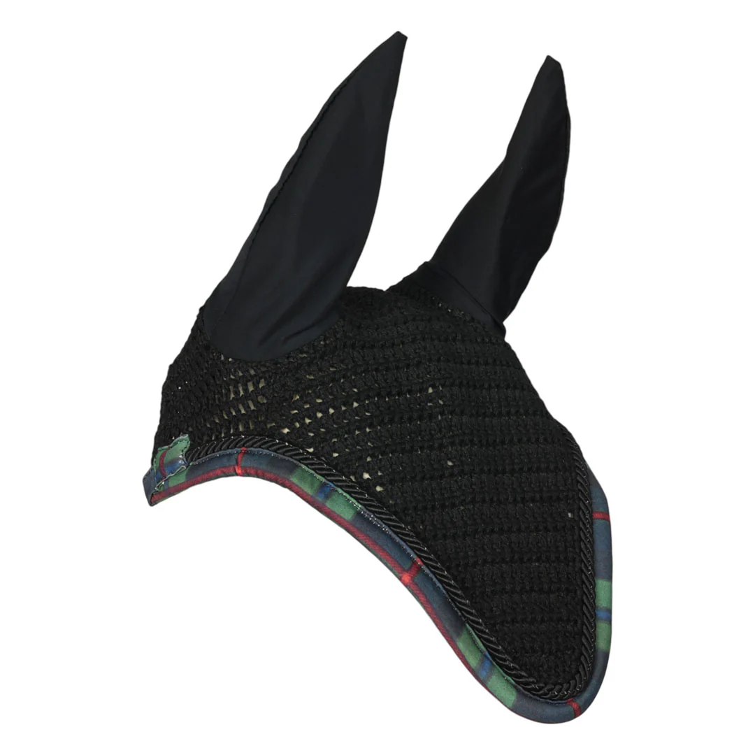 Dapplebay Holiday Plaid Pony Fly Veil - GREEN - Image 4
