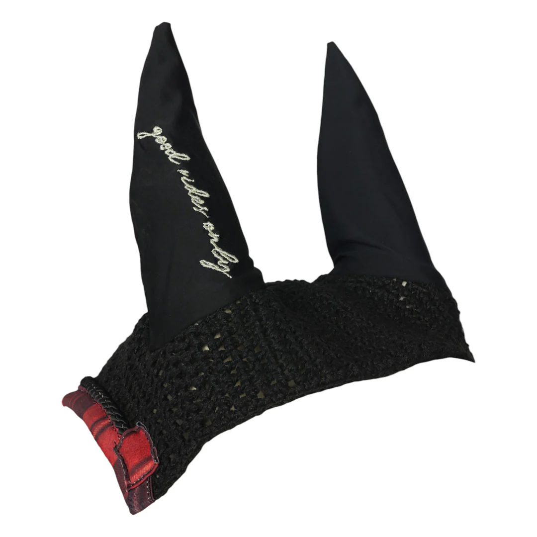 Dapplebay Holiday Plaid Pony Fly Veil - RED - Image 3