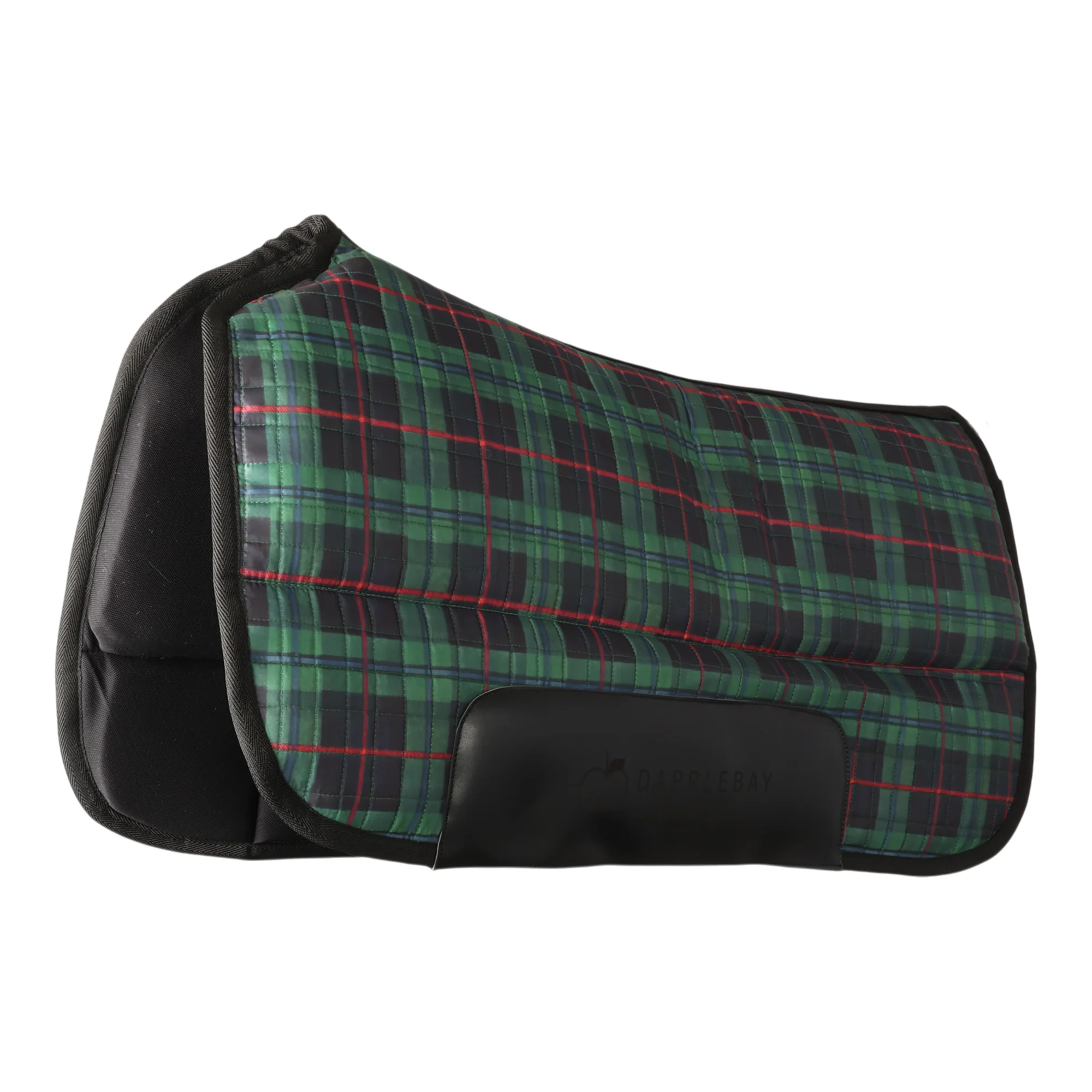 Dapplebay Holiday Plaid Western Saddle Pad - Green - Image 2