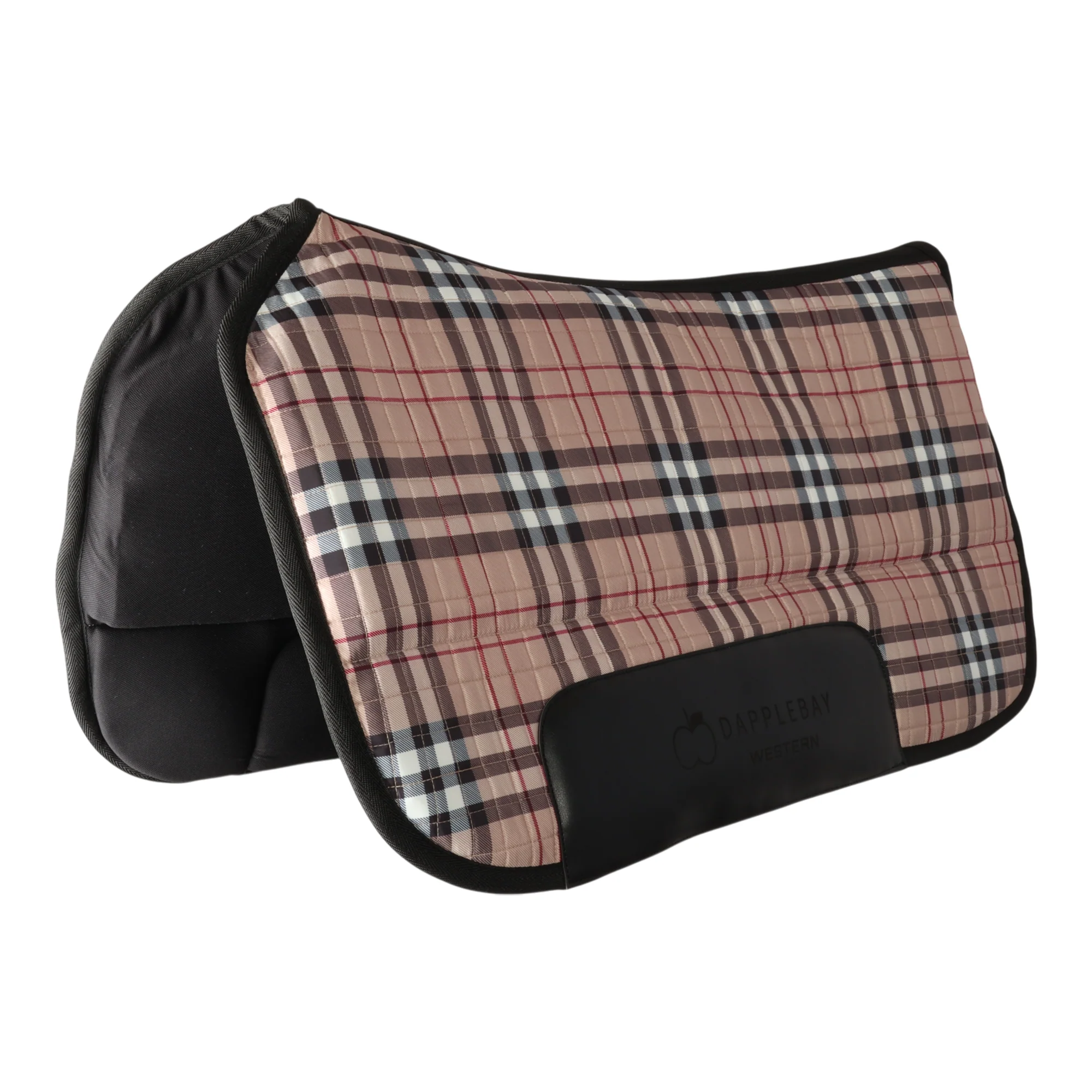 Dapplebay Holiday Plaid Western Saddle Pad-Tan - Image 2