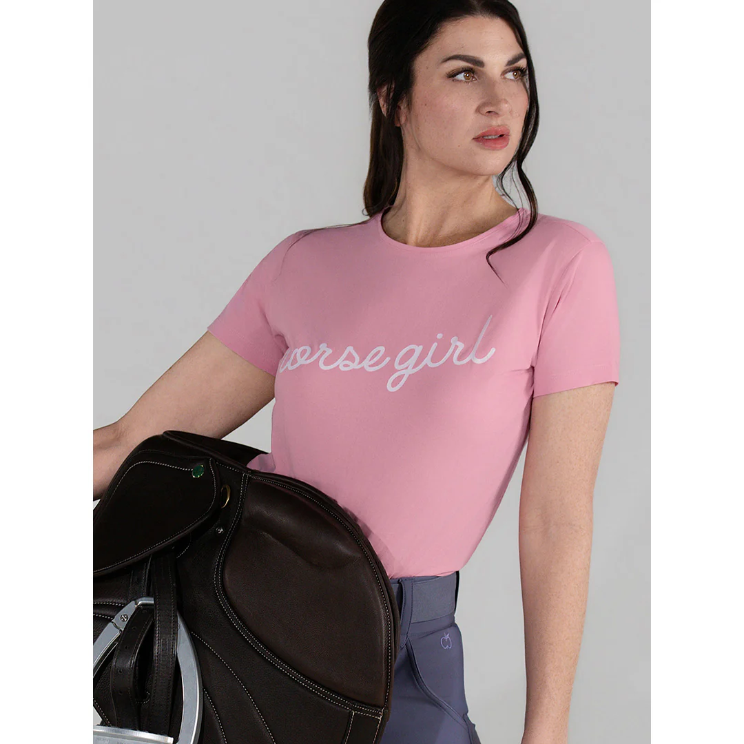 Dapplebay Horse Girl Tee-Ballet Pink - Image 2