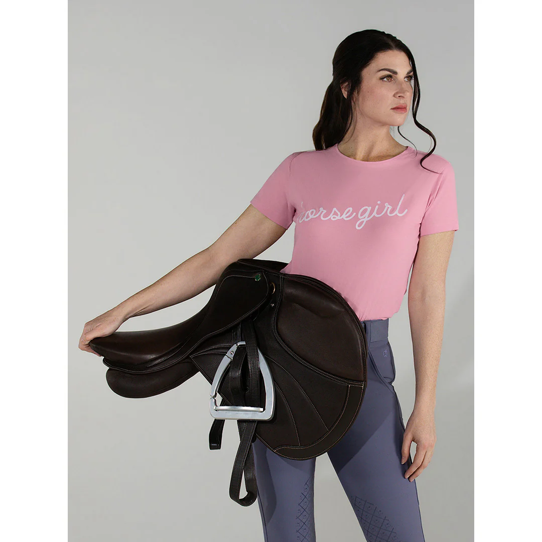 Dapplebay Horse Girl Tee-Ballet Pink - Image 3