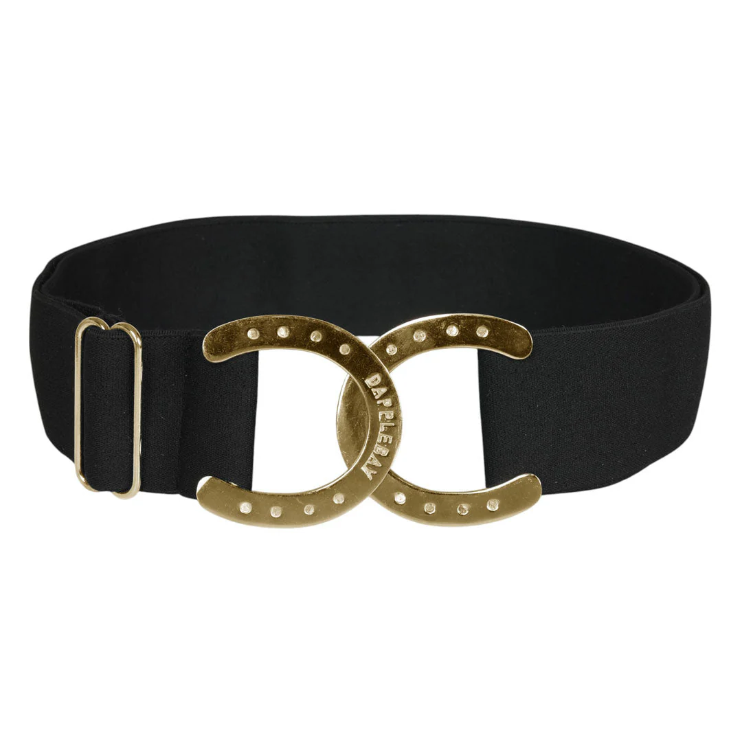 Dapplebay Horse Shoe Elastic Belt-Black - Image 2