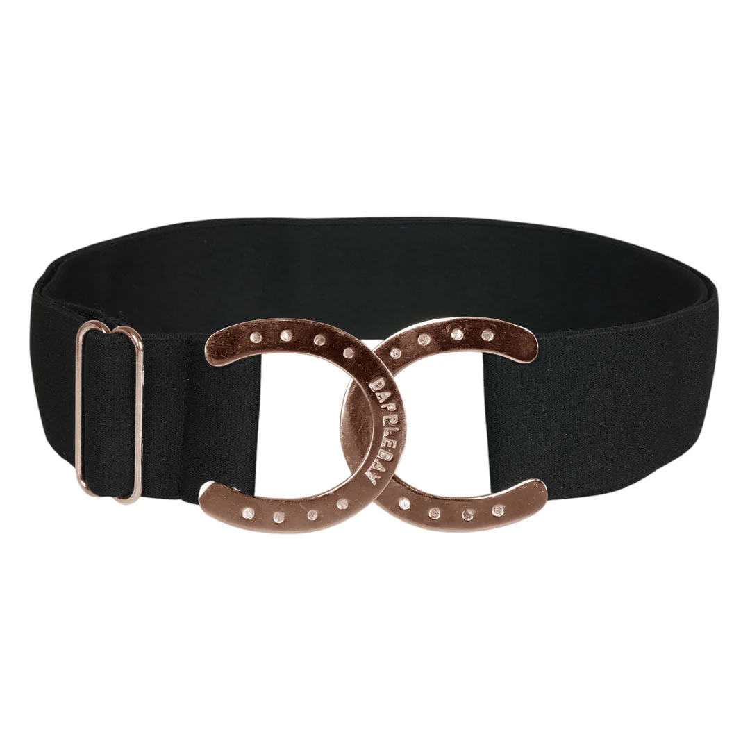 Dapplebay Horse Shoe Elastic Belt-Black - Image 3