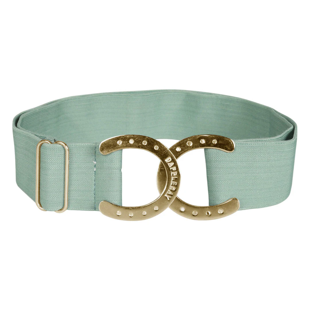 Dapplebay Horse Shoe Elastic Belt-Dusty Teal - Image 2