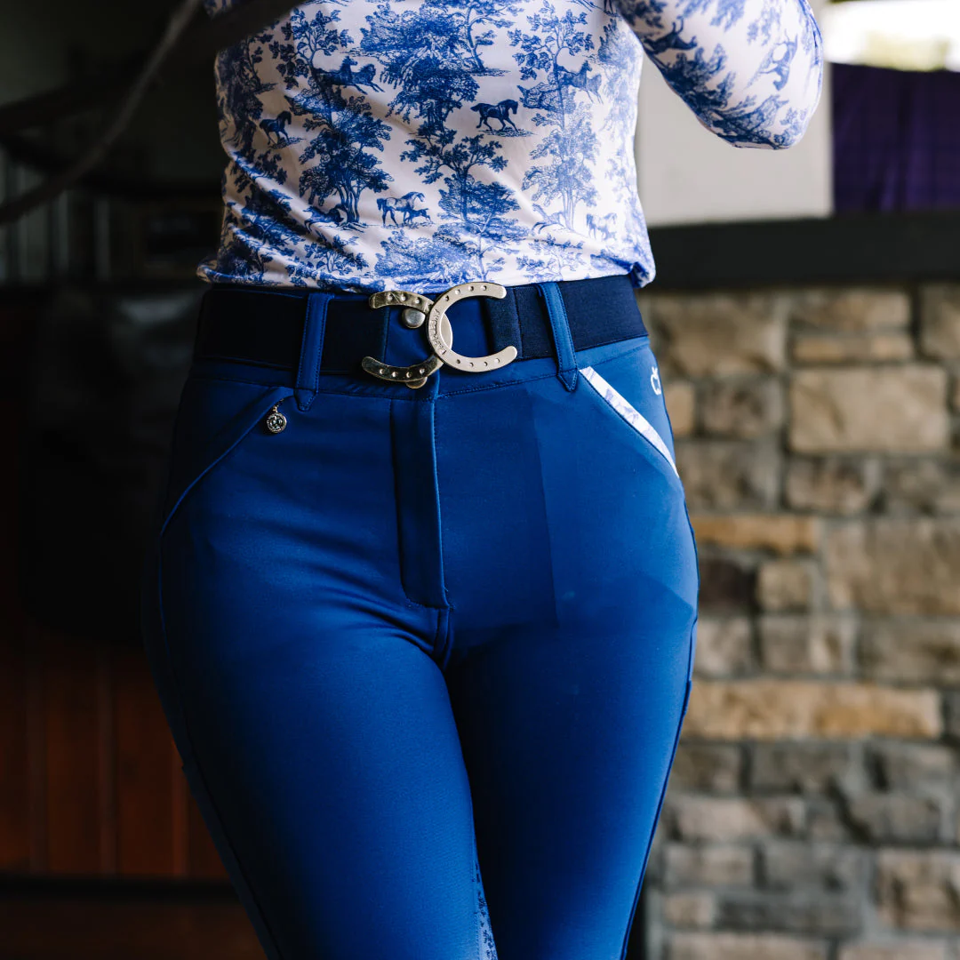 Dapplebay Horse Shoe Elastic Belt-Navy - Image 3