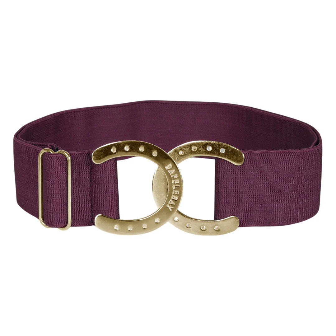Dapplebay Horse Shoe Elastic Belt-Plum - Image 2