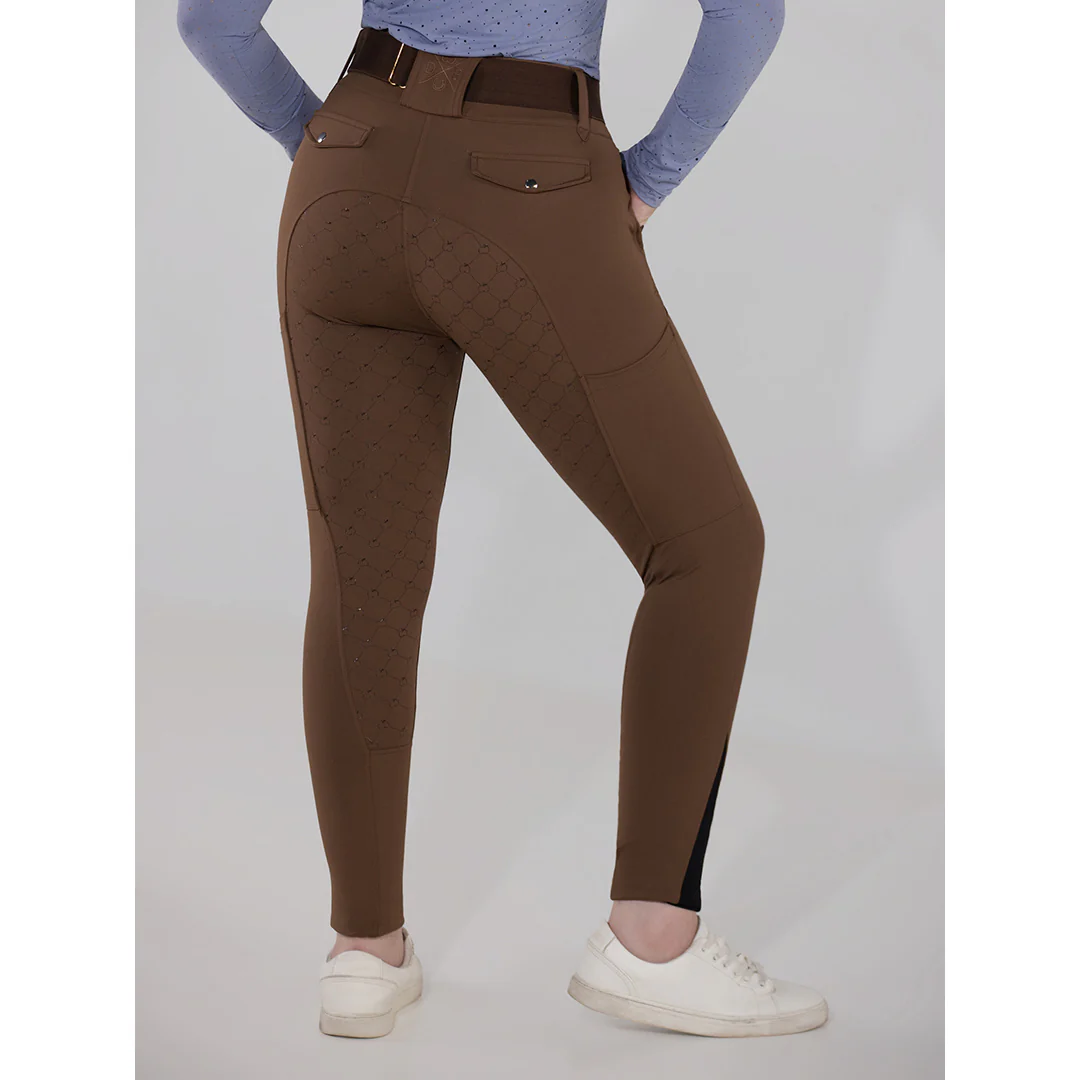 Dapplebay Hybrid Silicone Full Seat Breeches-Chestnut - Image 2