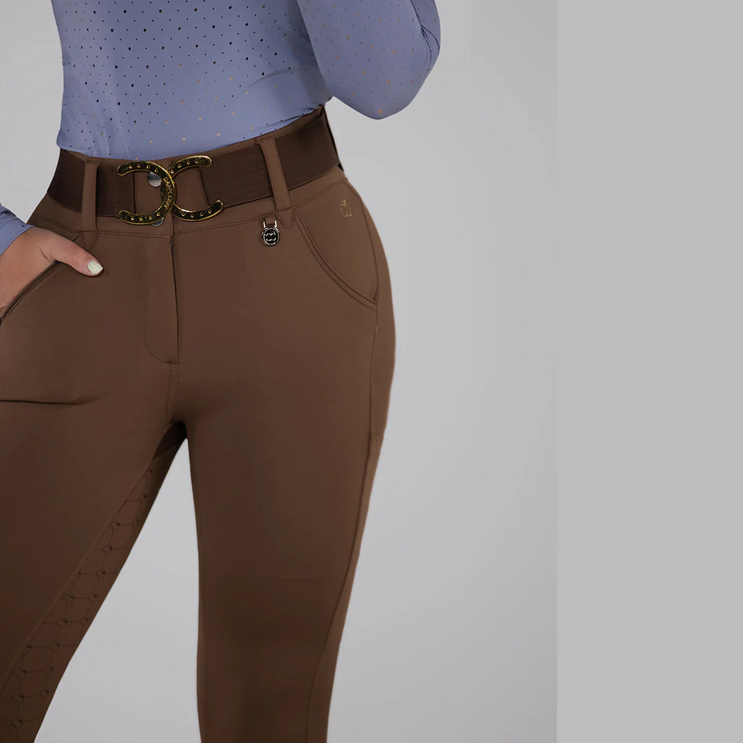 Dapplebay Hybrid Silicone Full Seat Breeches-Chestnut - Image 3