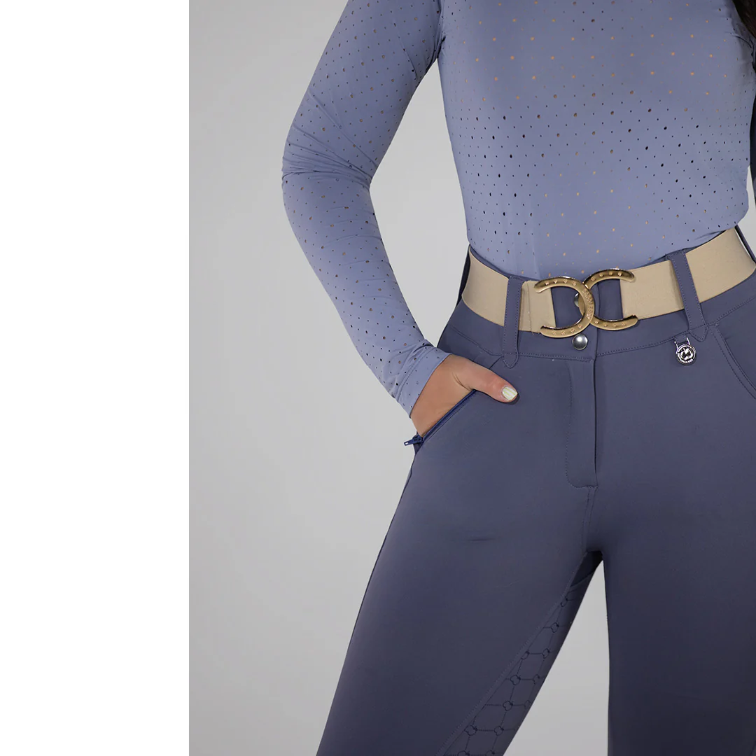 Dapplebay Hybrid Silicone Full Seat Breeches-Purple Dusk - Image 3