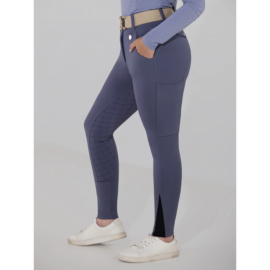 Dapplebay Hybrid Silicone Full Seat Breeches-Purple Dusk - Image 4