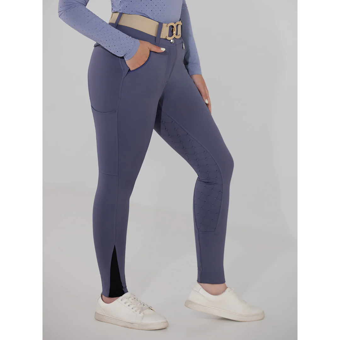 Dapplebay Hybrid Silicone Full Seat Breeches-Purple Dusk - Image 5