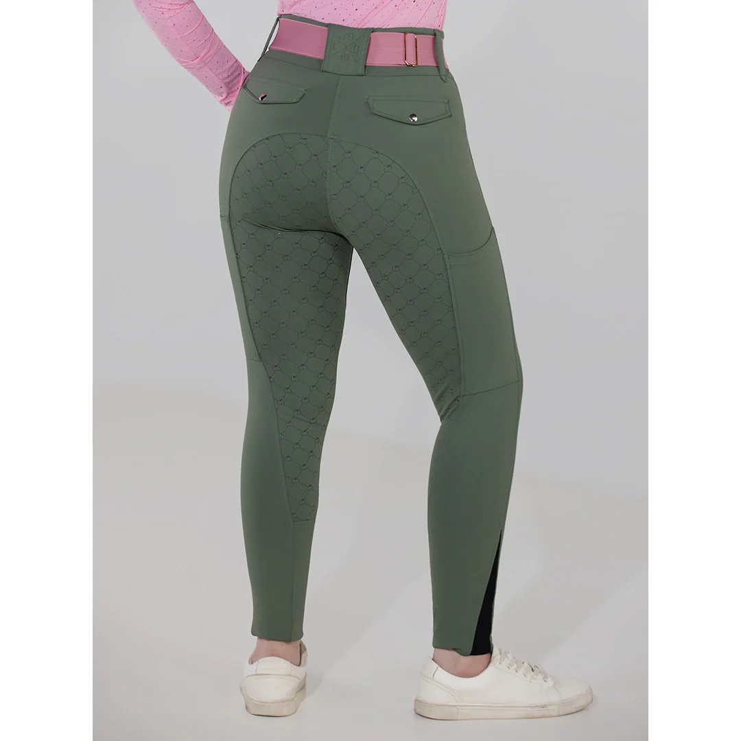 Dapplebay Hybrid Silicone Full Seat Breeches-Rosemary - Image 2