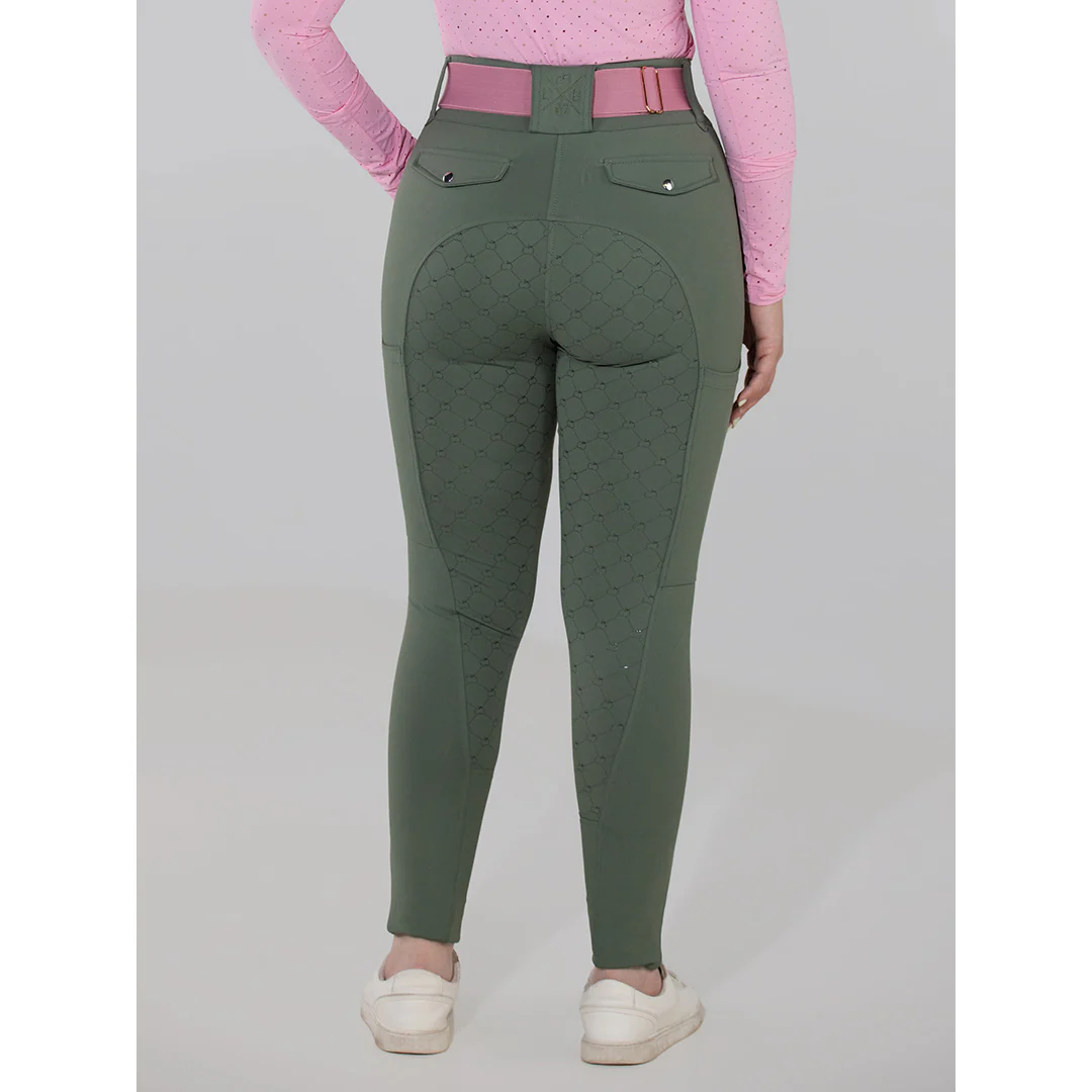 Dapplebay Hybrid Silicone Full Seat Breeches-Rosemary - Image 4