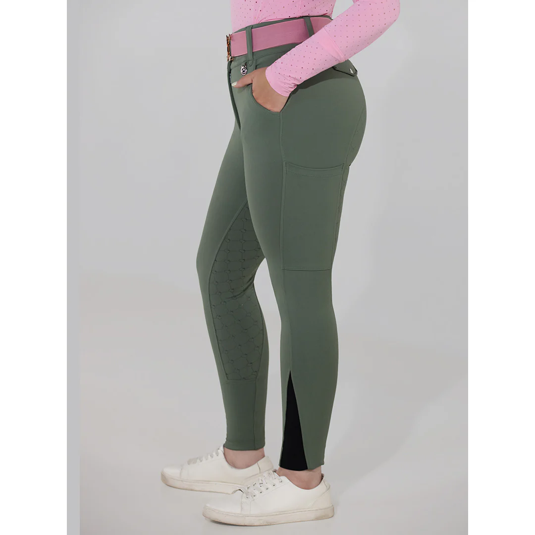 Dapplebay Hybrid Silicone Full Seat Breeches-Rosemary - Image 5