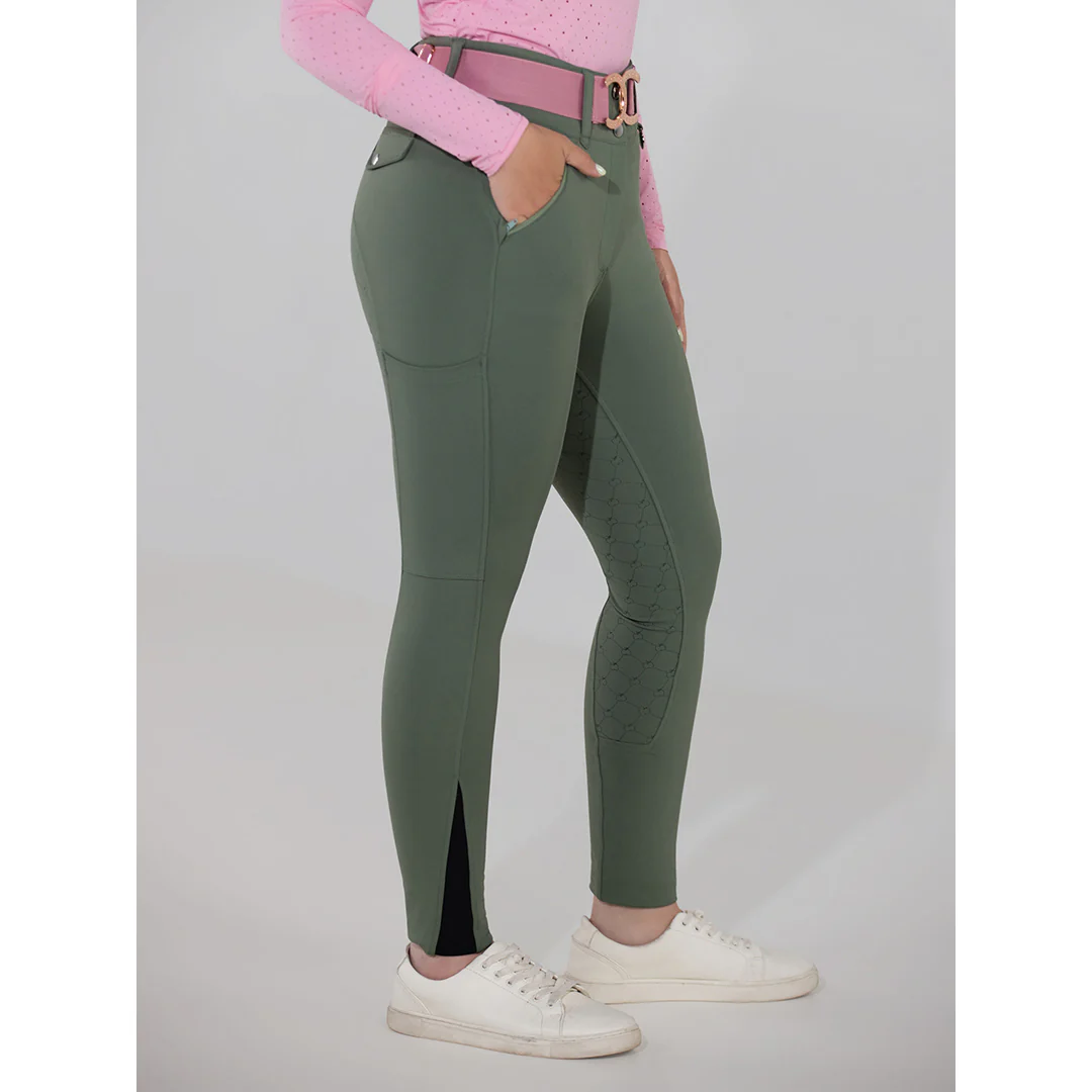 Dapplebay Hybrid Silicone Full Seat Breeches-Rosemary - Image 6