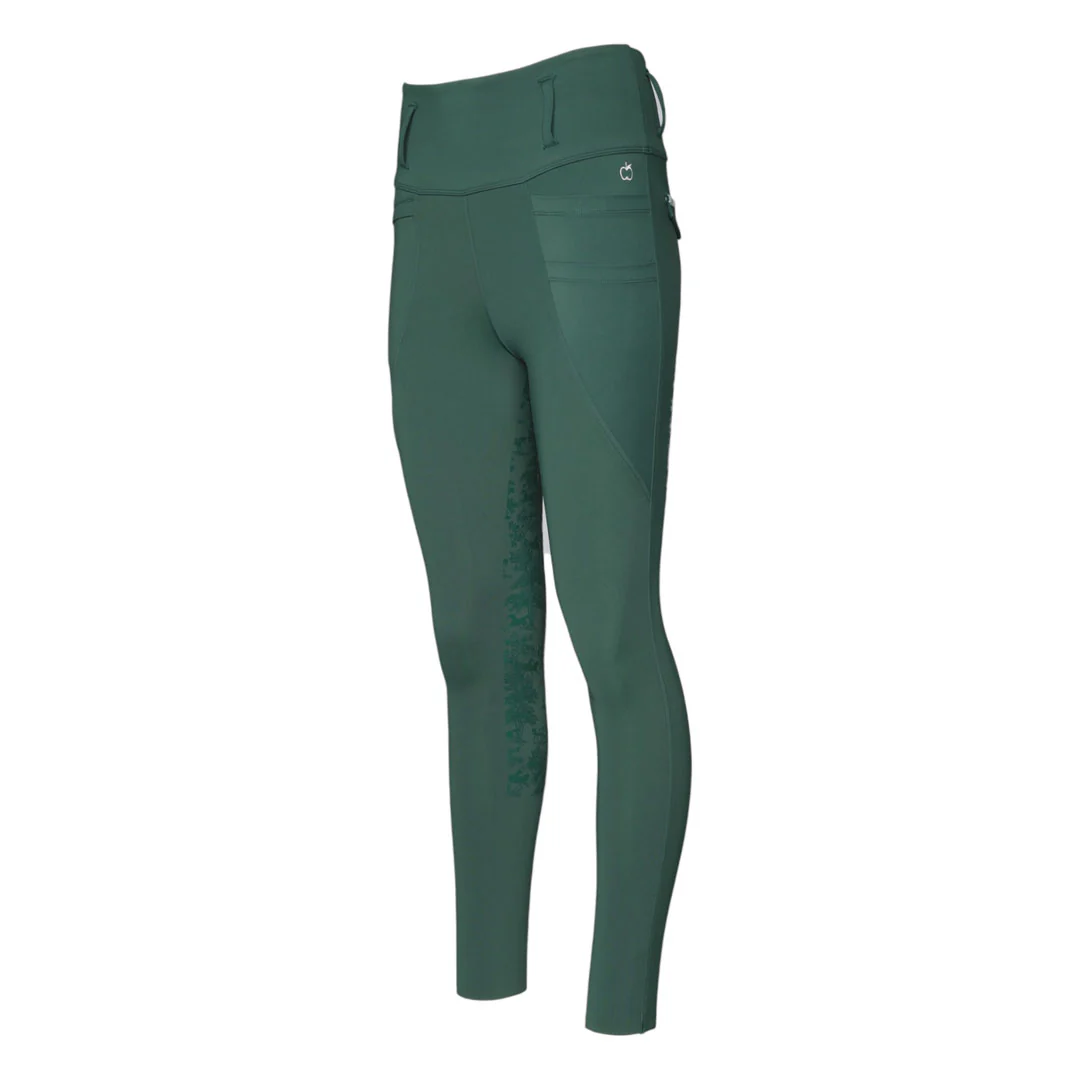 Dapplebay Kids Equestrian Toile Essential Tights-Evergreen - Image 2