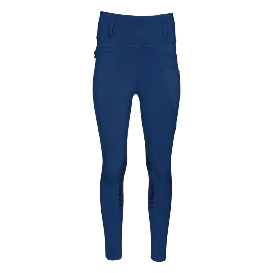 Dapplebay Kids Equestrian Toile Essential Tights-Bright Navy - Image 8