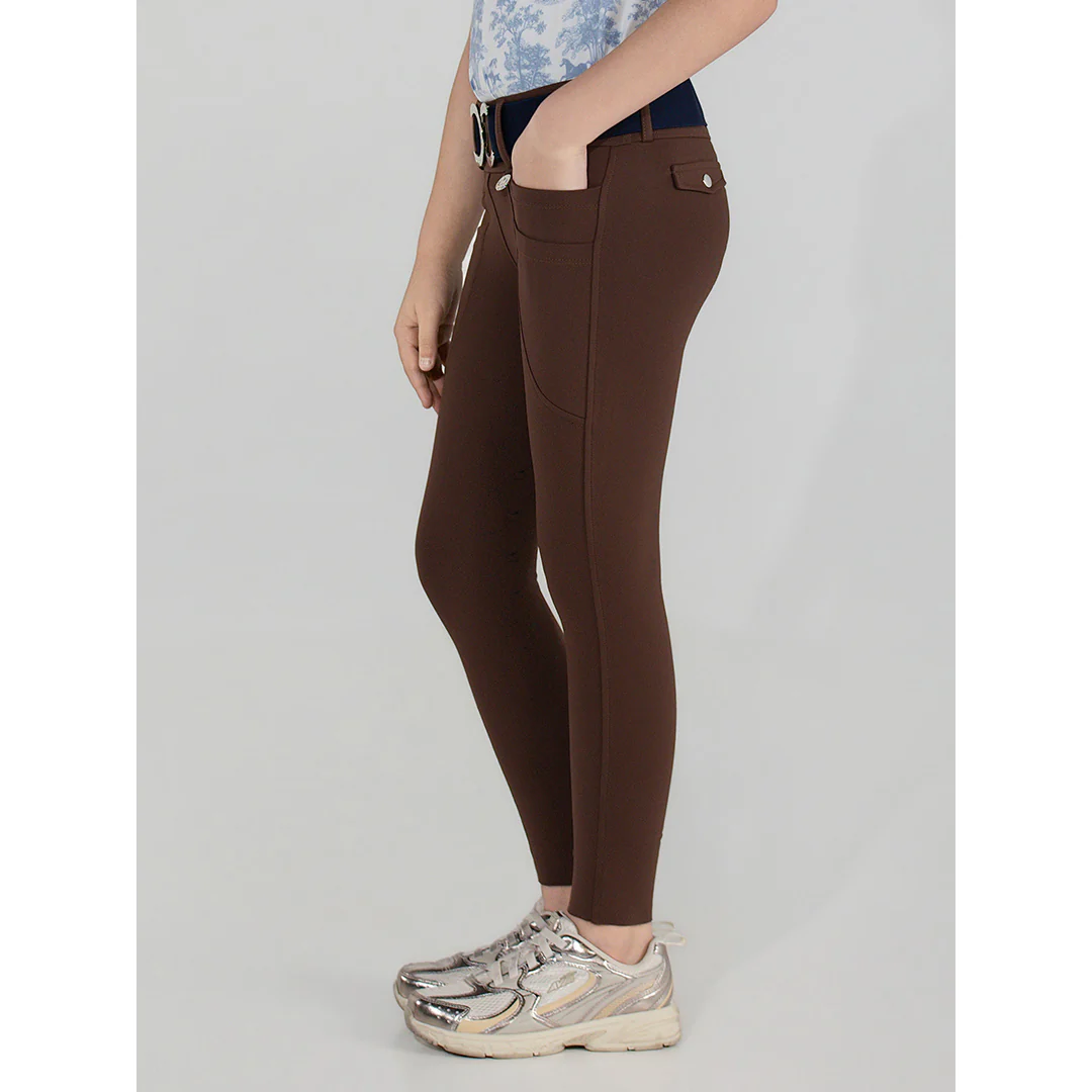 Dapplebay Kids Essential Silicone Full Seat Tights-Chestnut - Image 2