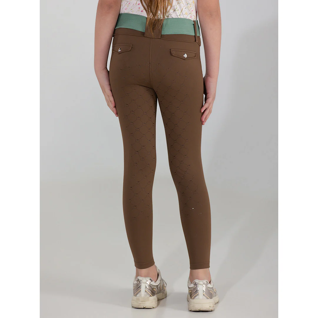 Dapplebay Kids Essential Silicone Full Seat Tights-Chestnut - Image 3