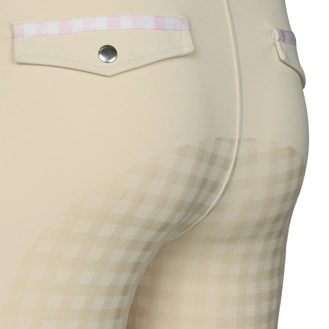 Dapplebay Kids Gingham Essential Full Seat Tights - Tan - Image 5