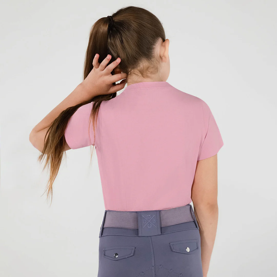Dapplebay Kids Horse Girl Tee-Ballet Pink - Image 2