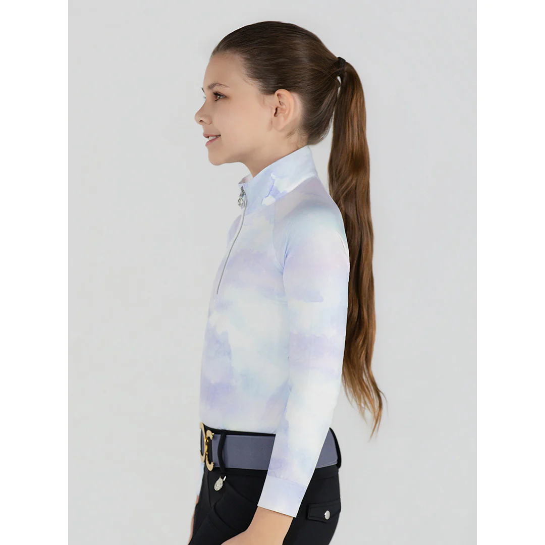 Dapplebay Kids Opalite Skies 1/4 Zip LS Riding Top - Image 4