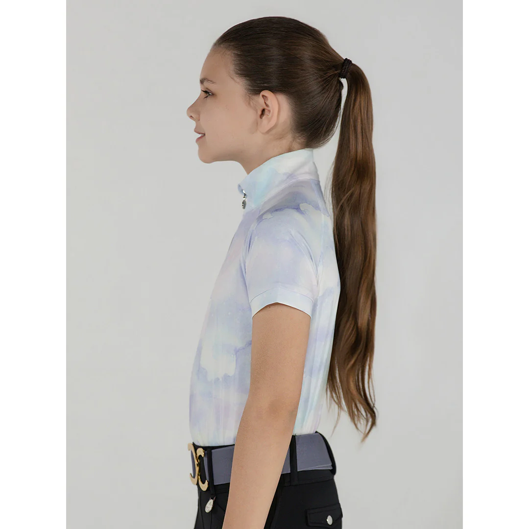 Dapplebay Kids Opalite Skies 1/4 Zip SS Riding Top - Image 4