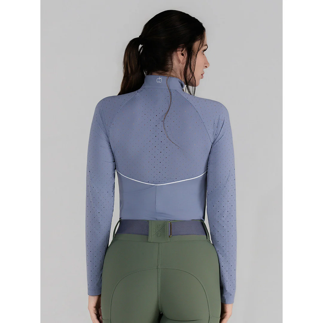 Dapplebay Lady 1/4 Zip Aircut LS Riding Top-Moonrise - Image 4