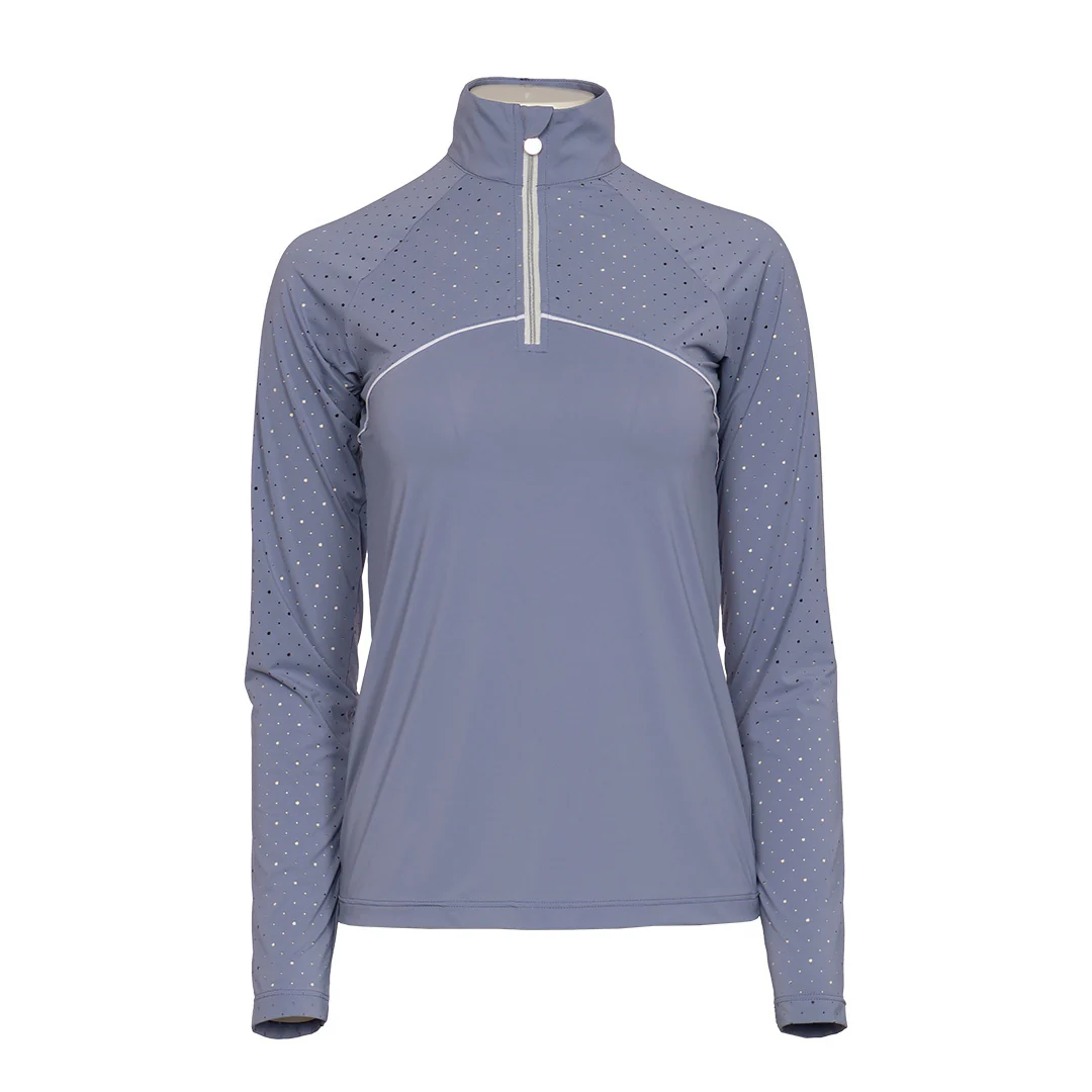 Dapplebay Lady 1/4 Zip Aircut LS Riding Top-Moonrise - Image 6