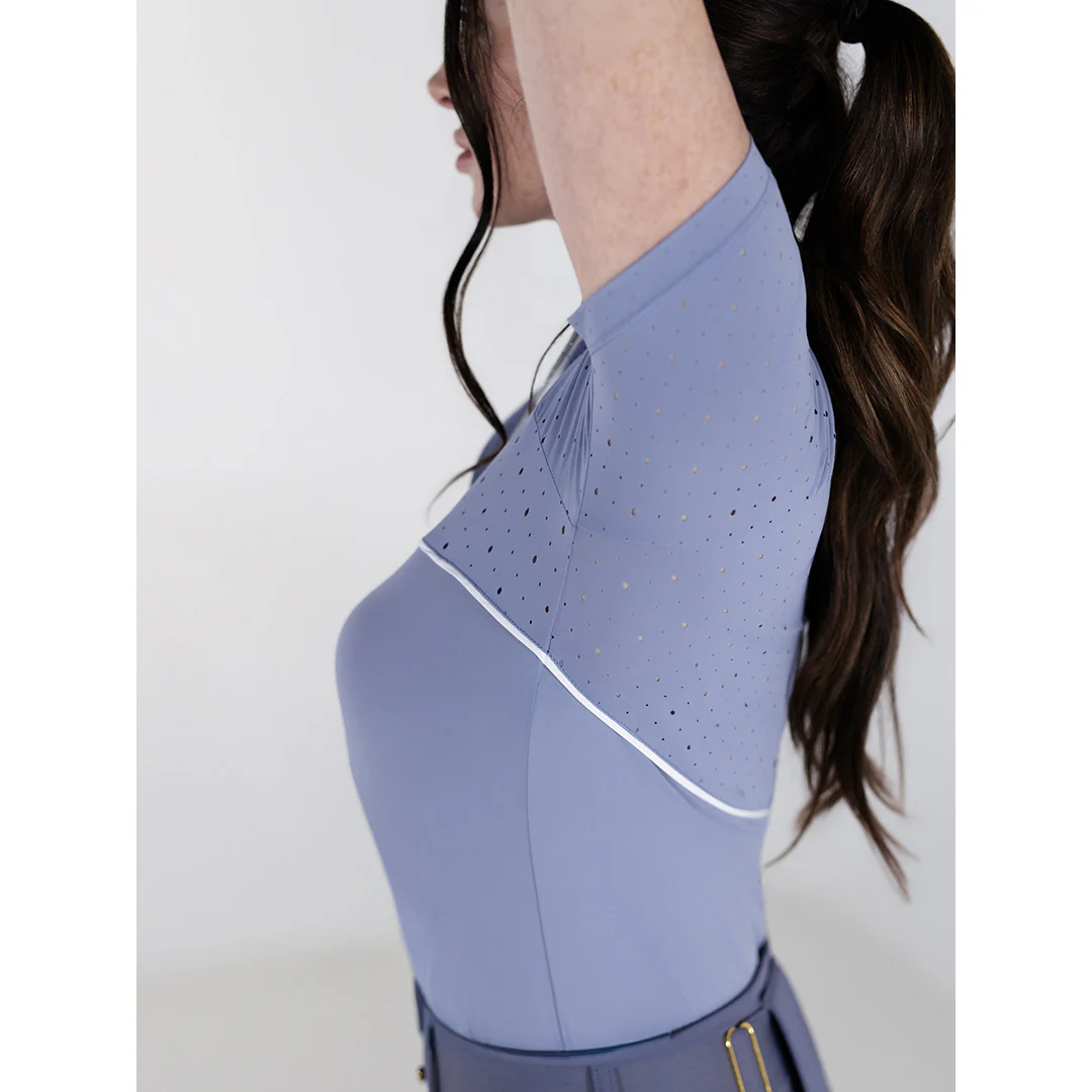 Dapplebay Lady 1/4 Zip Aircut SS Riding Top-Moonrise - Image 3