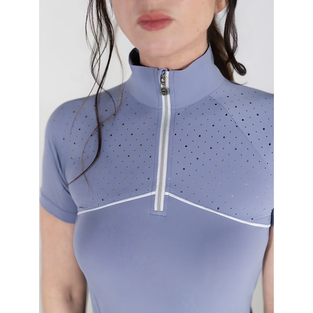 Dapplebay Lady 1/4 Zip Aircut SS Riding Top-Moonrise - Image 5