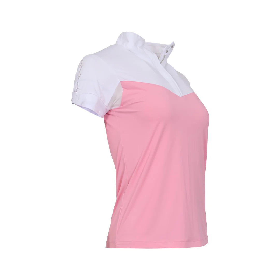 Dapplebay Lady 1/4 Zip SS Show Top-Ballet Pink - Image 10
