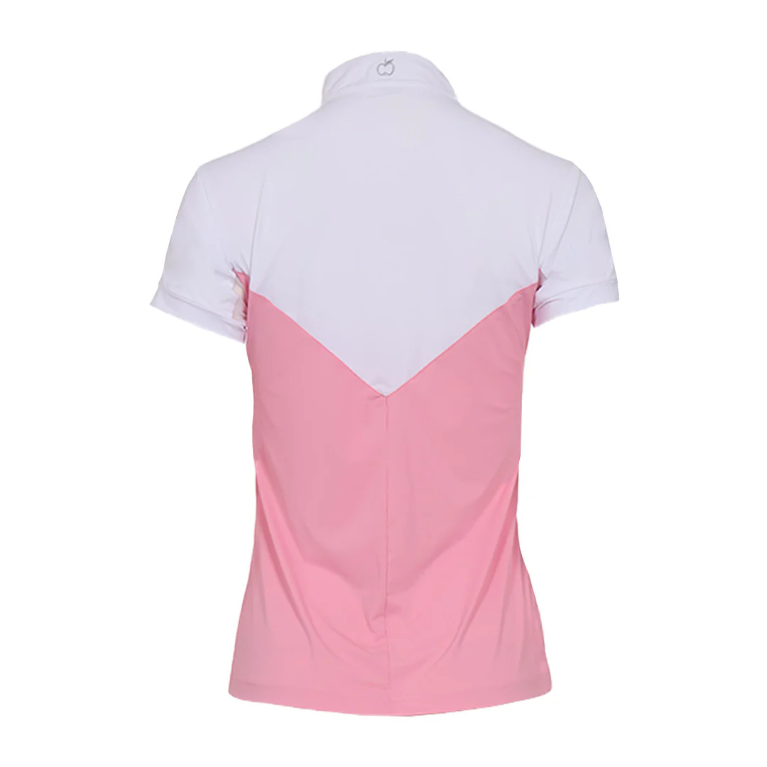 Dapplebay Lady 1/4 Zip SS Show Top-Ballet Pink - Image 11