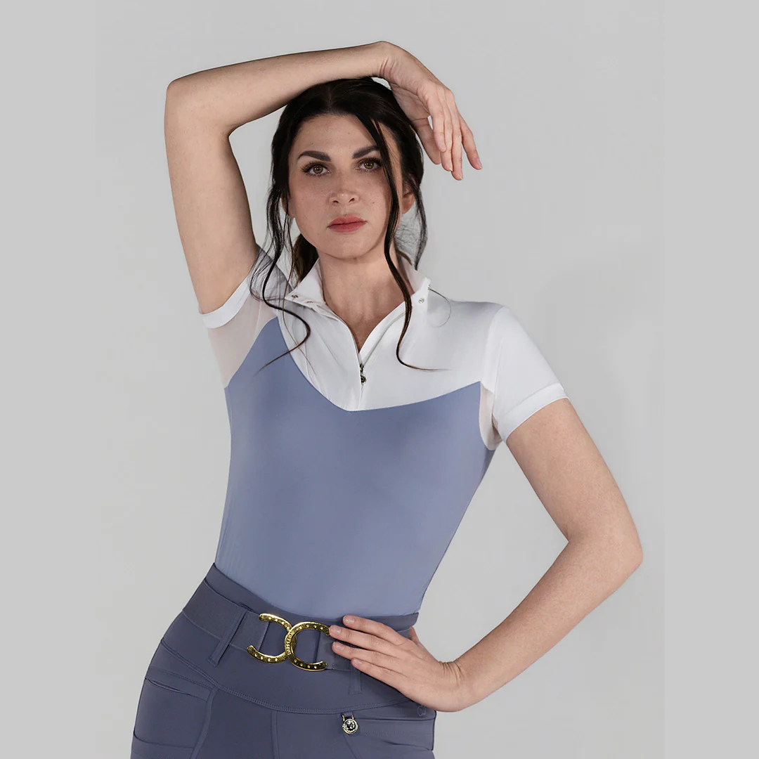 Dapplebay Lady 1/4 Zip SS Show Top-Moonrise - Image 3