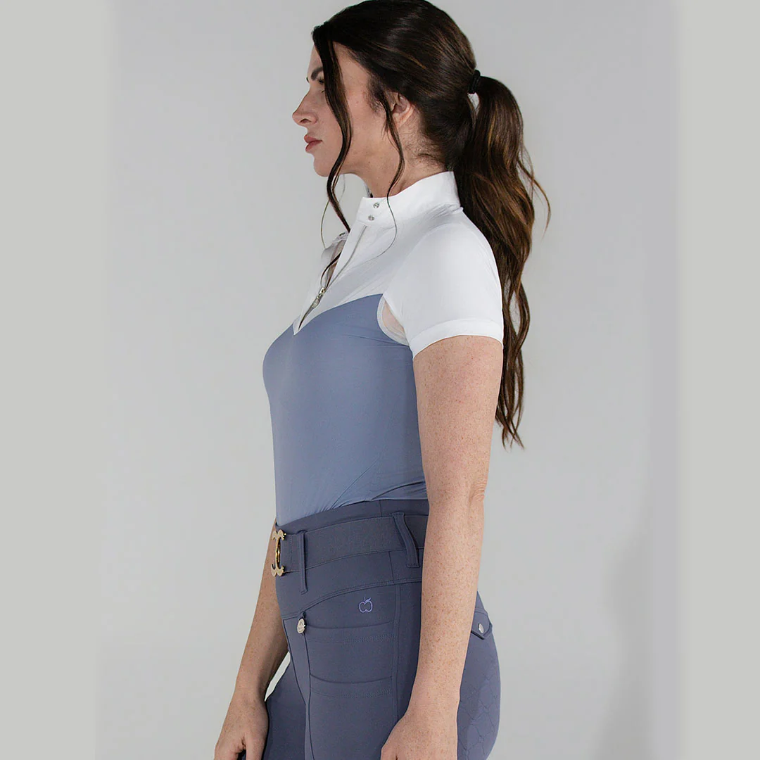 Dapplebay Lady 1/4 Zip SS Show Top-Moonrise - Image 5