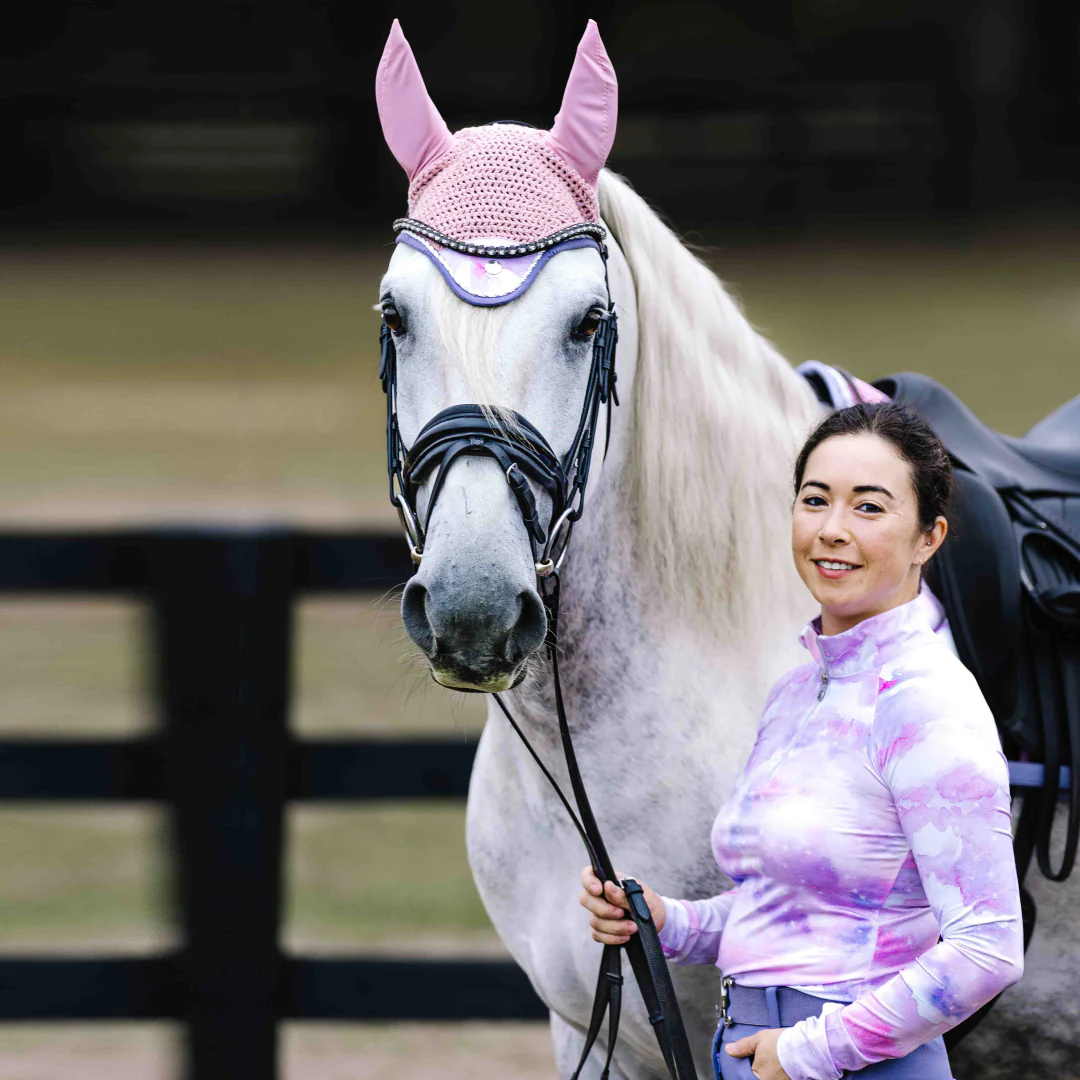 Dapplebay Lavender Haze 1/4 Zip Light Riding Top - Image 3