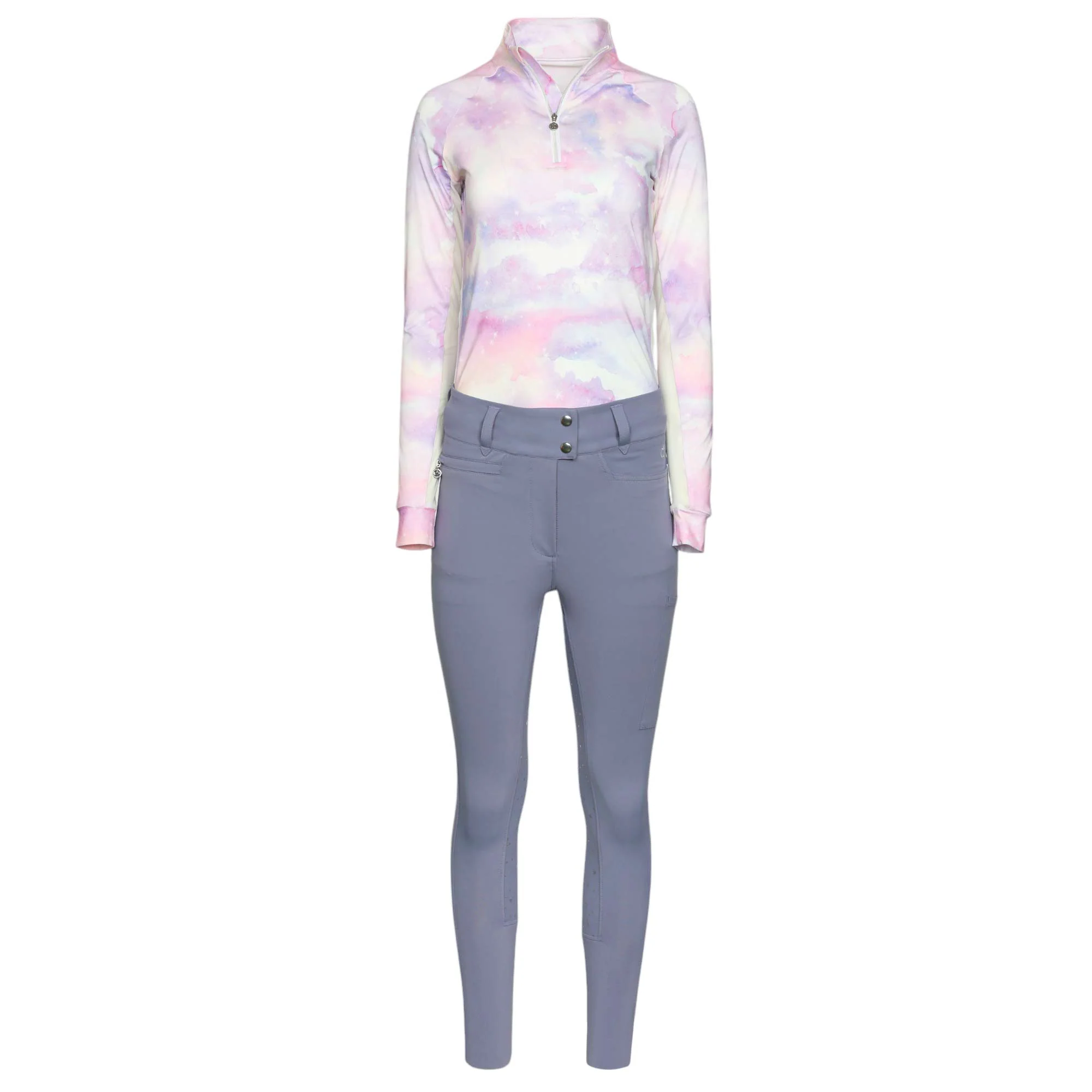 Dapplebay Lavender Haze 1/4 Zip Light Riding Top - Image 6