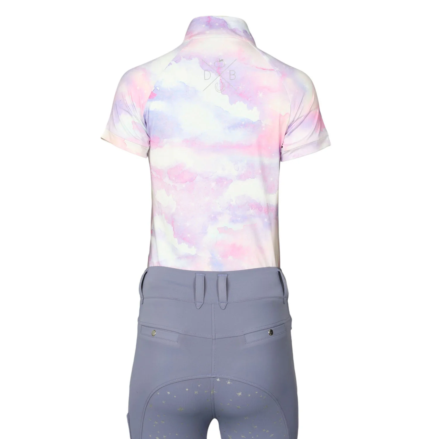 Dapplebay Lavender Haze 1/4 Zip Light Riding Top-Short Sleeve - Image 5