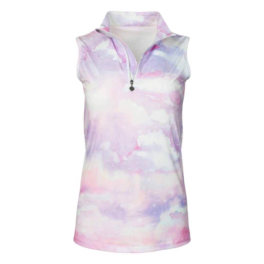 Dapplebay Lavender Haze 1/4 Zip Light Riding Top - Sleeveless
