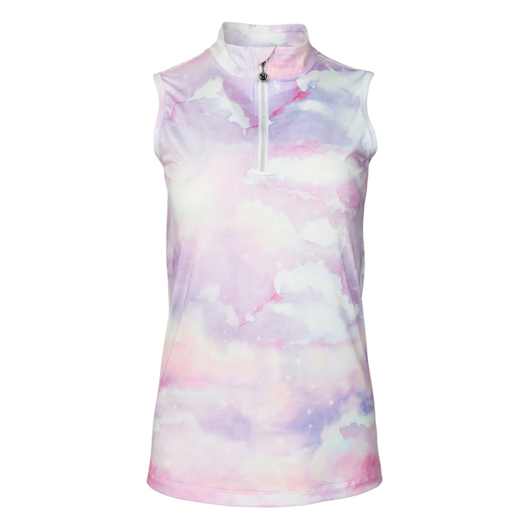 Dapplebay Lavender Haze 1/4 Zip Light Riding Top - Sleeveless - Image 4