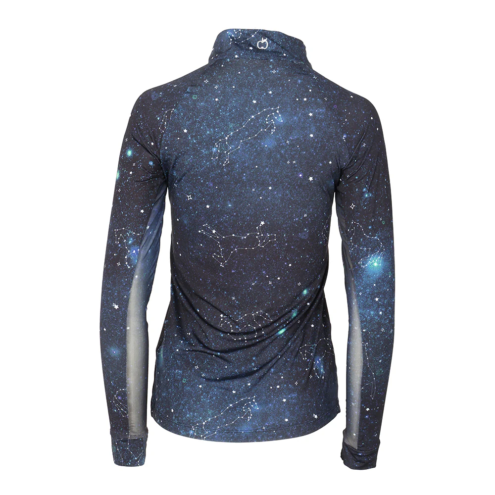 Dapplebay Midnight Constellation Ladies 1/4 Zip Riding Top - Image 4