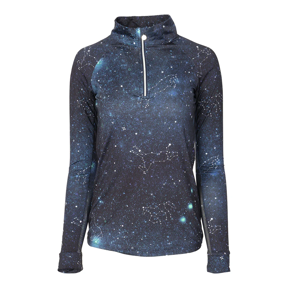Dapplebay Midnight Constellation Ladies 1/4 Zip Riding Top - Image 5