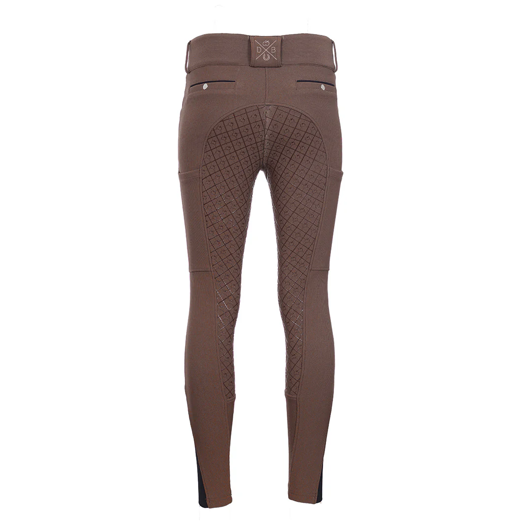Dapplebay Pro Ribbed Silicone Full Seat Breeches-Chestnut - Image 10