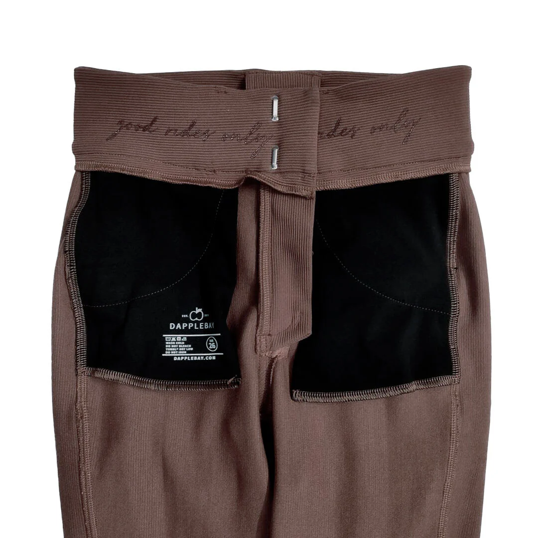 Dapplebay Pro Ribbed Silicone Full Seat Breeches-Chestnut - Image 11