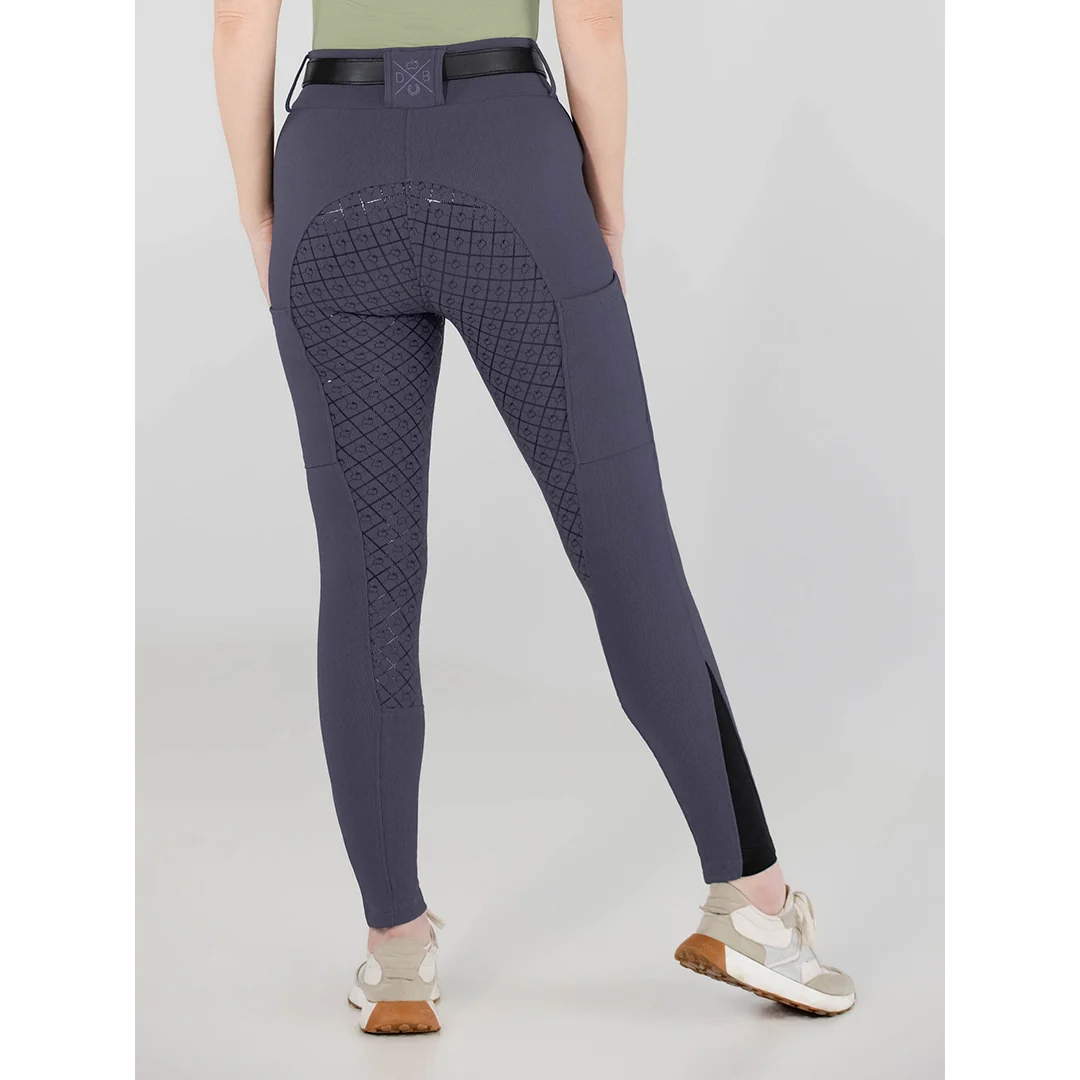 Dapplebay Pro Ribbed Silicone Full Seat Breeches-Purple Dusk - Image 2