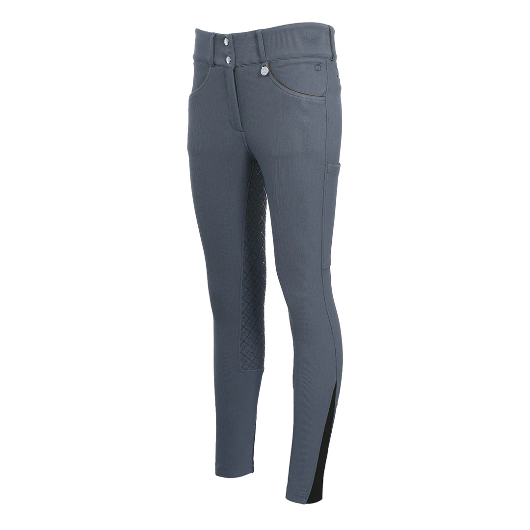 Dapplebay Pro Ribbed Silicone Full Seat Breeches-Purple Dusk - Image 8