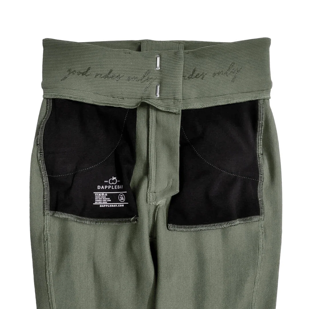 Dapplebay Pro Ribbed Silicone Full Seat Breeches-Rosemary - Image 13